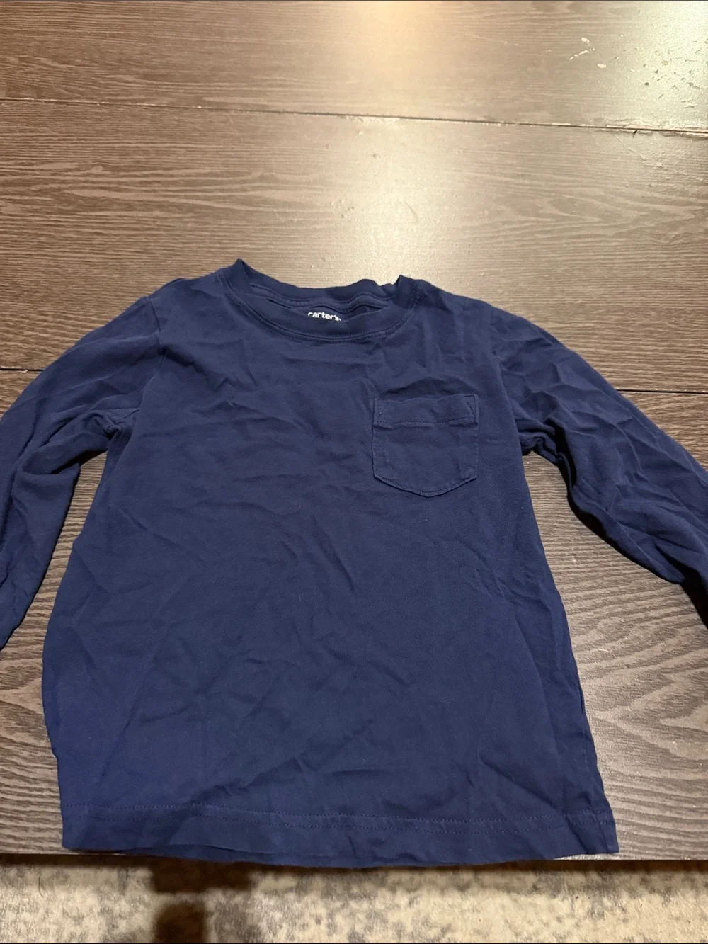 Carter's Dark Blue Long Sleeve Pocket Tee